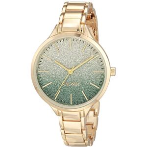 Nine West armbandsur för kvinnor, Grönt/guld Nine West armbandsur för kvinnor, Grönt/guld
