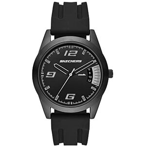 Skechers Horloge voor heren, Quartz uurwerk met siliconen, polyurethaan, lederen of roestvrij stalen band,Grafiet en zwart,43MM Skechers Horloge voor heren, Quartz uurwerk met siliconen, polyurethaan, lederen of roestvrij stalen band,Grafiet en zwart,43MM