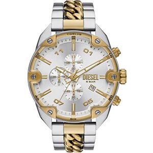 Diesel klocka för män Spiked Quartz, Chrono rörelse 49mm storlek med ett rostfritt stålband DZ4629 Diesel klocka för män Spiked Quartz, Chrono rörelse 49mm storlek med ett rostfritt stålband DZ4629