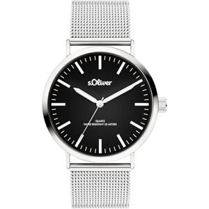 s.Oliver damklocka – rund – silver – 38 mm – elegant damklocka i polerat rostfritt stål med kvartsurverk – 5 atm vattentät – reptålig s.Oliver damklocka – rund – silver – 38 mm – elegant damklocka i polerat rostfritt stål med kvartsurverk – 5 atm vattentät – reptålig
