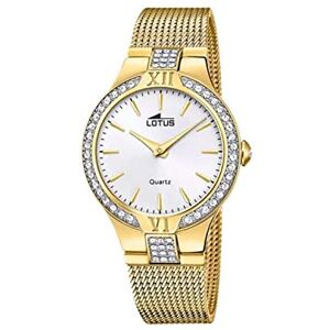 Lotus Damarmbandsur av rostfritt stål i färgen guld-vit med zirkonia 32,5 mm, vattentäthet: 5 bar, 18895/1, Guldvit, Armband Lotus Damarmbandsur av rostfritt stål i färgen guld-vit med zirkonia 32,5 mm, vattentäthet: 5 bar, 18895/1, Guldvit, Armband