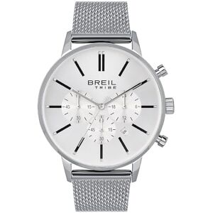 Breil – klocka för man rund med mono-färgad urtavla och stålfodral samling Avery, SILVER, En storlek, modern, avslappnad Breil – klocka för man rund med mono-färgad urtavla och stålfodral samling Avery, SILVER, En storlek, modern, avslappnad