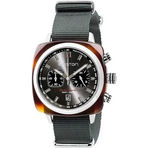 BRISTON Clubmaster sport acetat-kronograf sköldpaddsskal solgrå urtavla, Une Taille, Klassisk BRISTON Clubmaster sport acetat-kronograf sköldpaddsskal solgrå urtavla, Une Taille, Klassisk