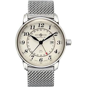 Zeppelin kvartsur för män LZ127 Graf 7642M5 med metallrem, Beige/Silver, Rem Zeppelin kvartsur för män LZ127 Graf 7642M5 med metallrem, Beige/Silver, Rem