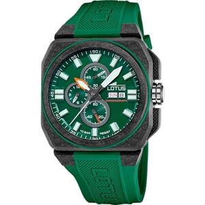 Lotus Herrklocka 18976/2 Chrono svart kolfiber fodral grönt gummiarmband, Färg: grön, rem Lotus Herrklocka 18976/2 Chrono svart kolfiber fodral grönt gummiarmband, Färg: grön, rem