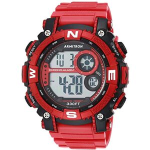 Armitron klocka för män med digital kronograf och hartsarmband, 40/8284, Röd Armitron klocka för män med digital kronograf och hartsarmband, 40/8284, Röd