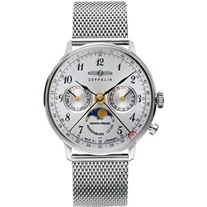 Zeppelin hindenburgh damklocka analog kvartsrörelse med rostfritt stål armband 7037M-1 Zeppelin hindenburgh damklocka analog kvartsrörelse med rostfritt stål armband 7037M-1