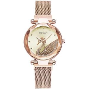 Basfur Armbandsur för kvinnor, paljetter Bling designad analog kvarts damklocka med Milano Mesh-armband, Kaki, Modern Basfur Armbandsur för kvinnor, paljetter Bling designad analog kvarts damklocka med Milano Mesh-armband, Kaki, Modern