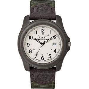 Timex Expedition Camper Klocka för män, grön nylon/läderrem, T49101 Timex Expedition Camper Klocka för män, grön nylon/läderrem, T49101