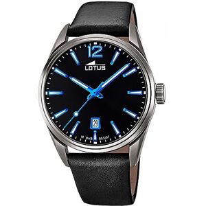 Lotus Herrarmbandsur av rostfritt stål och läder i färgen grå-blå-svart 42 mm, vattentäthet: 10 bar, 18685/6, grå-blå-svart Lotus Herrarmbandsur av rostfritt stål och läder i färgen grå-blå-svart 42 mm, vattentäthet: 10 bar, 18685/6, grå-blå-svart