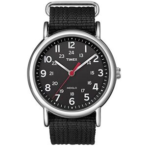 Timex Weekender unisex kvartsur med analog display och nylonrem, Svart/Svart, armband Timex Weekender unisex kvartsur med analog display och nylonrem, Svart/Svart, armband
