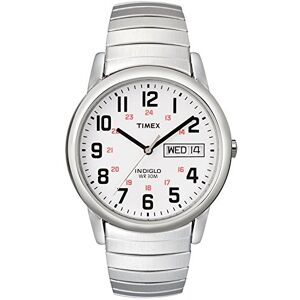 Timex Travel Gear Vardaglig klocka, silverton, vit Timex Travel Gear Vardaglig klocka, silverton, vit