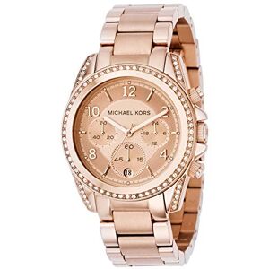Michael Kors Blair Damklocka, kronografverk med armband i rostfritt stål eller läder Michael Kors Blair Damklocka, kronografverk med armband i rostfritt stål eller läder