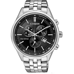 Citizen herrar kronograf Eco-Drive armbandsur med rostfritt stål armband, svart, Armband Citizen herrar kronograf Eco-Drive armbandsur med rostfritt stål armband, svart, Armband