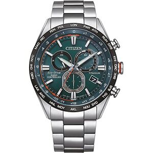 Citizen Herr Radio Controlled CB5946-82X Armbandsur, Grön, Silver, 43 mm Citizen Herr Radio Controlled CB5946-82X Armbandsur, Grön, Silver, 43 mm