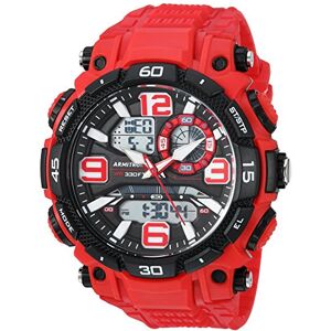 Armitron klocka för män med analog-digital kronograf och hartsarmband, Röd Armitron klocka för män med analog-digital kronograf och hartsarmband, Röd