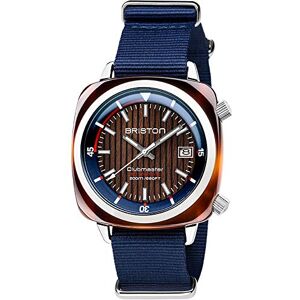 BRISTON Clubmaster Diver Yachting Acetate HMS automatisk marinblå, Färg: blå, rem BRISTON Clubmaster Diver Yachting Acetate HMS automatisk marinblå, Färg: blå, rem