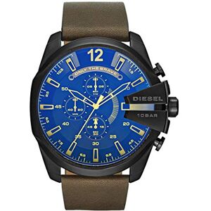 Diesel Mega Chief Series-klocka för män, Chronograph-urverk med läderarmband Diesel Mega Chief Series-klocka för män, Chronograph-urverk med läderarmband