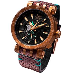 Vostok Europe män analog automatisk klocka med läderarmband 575O540, BRUN, Rem Vostok Europe män analog automatisk klocka med läderarmband 575O540, BRUN, Rem