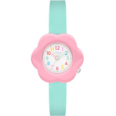 s.Oliver barnklocka – rund – rosa – 30 mm – klocka av metall med kvartsurverk på silikonband med stiftspänne – analog armbandsur – 3 atm vattentät – reptålig s.Oliver barnklocka – rund – rosa – 30 mm – klocka av metall med kvartsurverk på silikonband med stiftspänne – analog armbandsur – 3 atm vattentät – reptålig