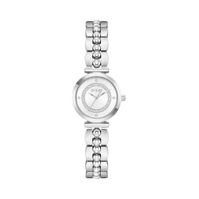 GUESS Leena GW0994L1 dam kvarts analog klocka rostfritt stål 26 mm rostfritt stål armband silver 3 bar vit urtavla GUESS Leena GW0994L1 dam kvarts analog klocka rostfritt stål 26 mm rostfritt stål armband silver 3 bar vit urtavla