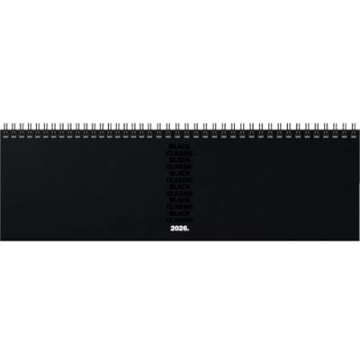 BRUNNEN Tvärterminbok Mod. 774 2026 "Black Classic" 326 × 102 mm, plast BRUNNEN Tvärterminbok Mod. 774 2026 "Black Classic" 326 × 102 mm, plast