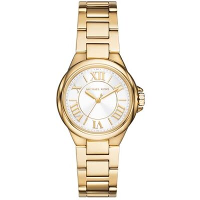 Michael Kors Camille Damklocka, kvartsverk med armband i rostfritt stål eller läder Michael Kors Camille Damklocka, kvartsverk med armband i rostfritt stål eller läder