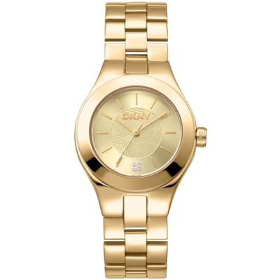 DKNY kvartsur Parsons midi kvarts 5 ATM, Guld, Einheitsgröße, Modern DKNY kvartsur Parsons midi kvarts 5 ATM, Guld, Einheitsgröße, Modern