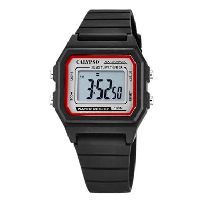Calypso Digital Kvarts Unisex K5805/4 klocka med rem i plast, En Storlek Calypso Digital Kvarts Unisex K5805/4 klocka med rem i plast, En Storlek