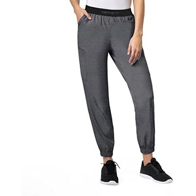 Carhartt Scrubs C54106 Women's Force Modern Fit Joggingbyxa i twill, Träkol ljung, XS/petite Carhartt Scrubs C54106 Women's Force Modern Fit Joggingbyxa i twill, Träkol ljung, XS/petite
