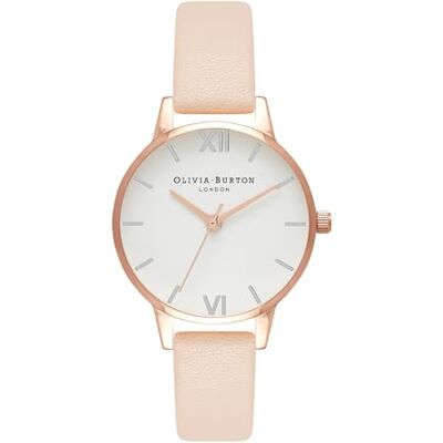 Olivia Burton Analog kvarts armbandsur för kvinnor med läderarmband OB16MDW21 Olivia Burton Analog kvarts armbandsur för kvinnor med läderarmband OB16MDW21