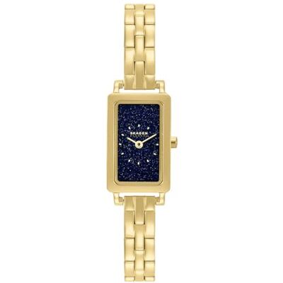 Skagen Hagen Damklocka, Quartz tvåhandsurverk med armband i rostfritt stål eller läder Skagen Hagen Damklocka, Quartz tvåhandsurverk med armband i rostfritt stål eller läder