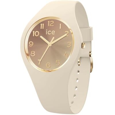 ICE-WATCH , Ice Sunset Almond Cappuccino, Beige Damur Med Silikonarmband, 024985 (Small 37 Mm) ICE-WATCH , Ice Sunset Almond Cappuccino, Beige Damur Med Silikonarmband, 024985 (Small 37 Mm)
