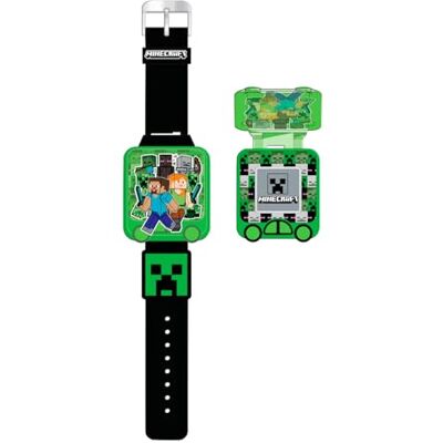 Kids Licensing Automatisk digital barnklocka med plastrem MIN4148, minecraft Kids Licensing Automatisk digital barnklocka med plastrem MIN4148, minecraft