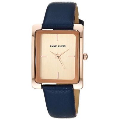 Anne Klein damklocka med läderarmband, Blå Anne Klein damklocka med läderarmband, Blå