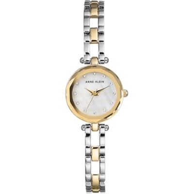 Anne Klein kvinnors premium kristall accent öppet armbandsur, Två toner, armband Anne Klein kvinnors premium kristall accent öppet armbandsur, Två toner, armband
