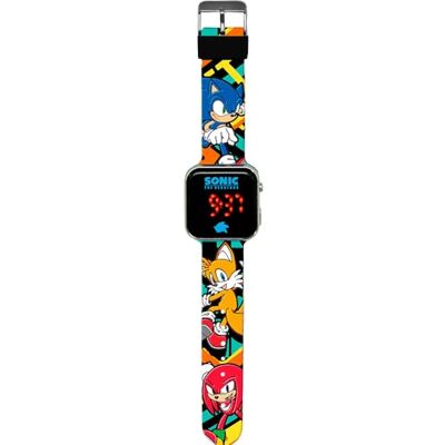 Kids Licensing LED digital klocka för pojkar och flickor med karaktärer, funktioner för tid, datum och justerbar rem, sonic, Sonic svart Kids Licensing LED digital klocka för pojkar och flickor med karaktärer, funktioner för tid, datum och justerbar rem, sonic, Sonic svart