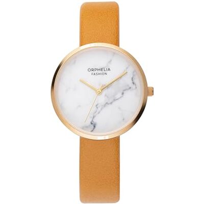 Orphelia mode dam analog klocka Tiffany med läderarmband bälte BRUN Orphelia mode dam analog klocka Tiffany med läderarmband bälte BRUN