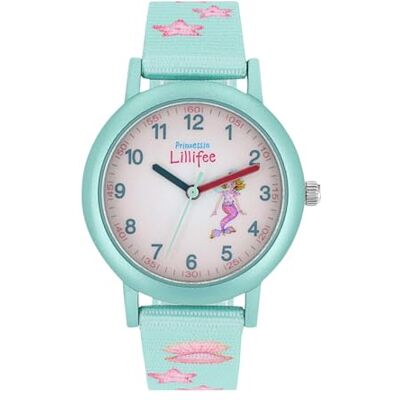 Prinzessin Lillifee Armbandsur flickor barnkvartsklocka analog, med textilband, 3 bars vattentät, kommer i klockpresentförpackning Prinzessin Lillifee Armbandsur flickor barnkvartsklocka analog, med textilband, 3 bars vattentät, kommer i klockpresentförpackning