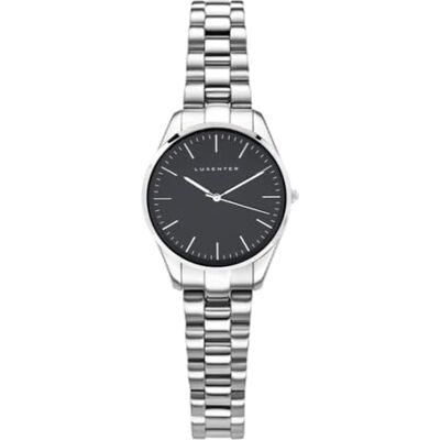 LUXENTER Reloj Verni dial metalizado negro acabado plata LUXENTER Reloj Verni dial metalizado negro acabado plata