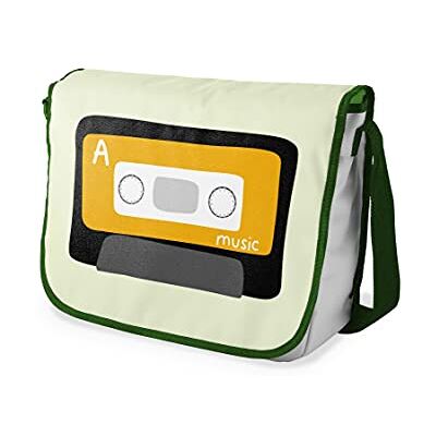 Bonamaison Digitalt tryckta budbärarväskor med khaki armband för studenter, skolväskor för flickor och pojkar, axelväskor, tillbaka till skolan, storlek: 29 x 36 cm, mångfärgad, Messengerväskor för Bonamaison Digitalt tryckta budbärarväskor med khaki armband för studenter, skolväskor för flickor och pojkar, axelväskor, tillbaka till skolan, storlek: 29 x 36 cm, mångfärgad, Messengerväskor för