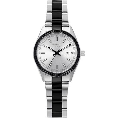 Orphelia Fashion dam analog klocka Descent med rostfritt stål armband Silver/svart Orphelia Fashion dam analog klocka Descent med rostfritt stål armband Silver/svart