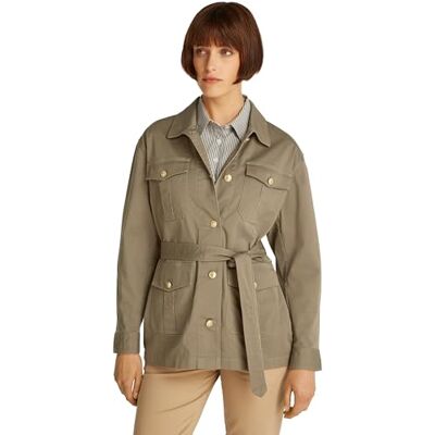 Tommy Hilfiger Dam guld knapp bruksjacka WW0WW45933, Brun (Tundra brun), XXL Tommy Hilfiger Dam guld knapp bruksjacka WW0WW45933, Brun (Tundra brun), XXL