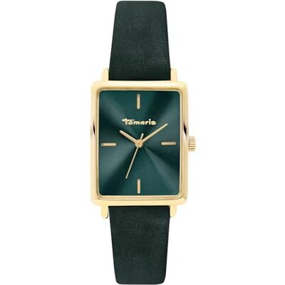 Tamaris damklocka – rektangulär – guld – 23 mm – elegant damklocka i metall med kvartsurverk – analog armbandsur – 3 atm vattentät – reptålig Tamaris damklocka – rektangulär – guld – 23 mm – elegant damklocka i metall med kvartsurverk – analog armbandsur – 3 atm vattentät – reptålig