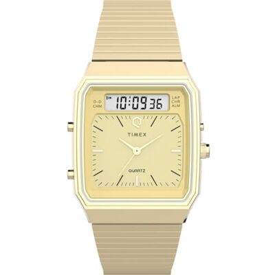 Timex mäns analog digital kvarts armbandsur med ett rostfritt stål armband Q Reissue Timex mäns analog digital kvarts armbandsur med ett rostfritt stål armband Q Reissue