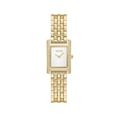 Boss Two Hand Quartz Movement Watch för kvinnor LUCY PRECIOUS Collection med guldfärgat rostfritt stålarmband 1502815 Boss Two Hand Quartz Movement Watch för kvinnor LUCY PRECIOUS Collection med guldfärgat rostfritt stålarmband 1502815