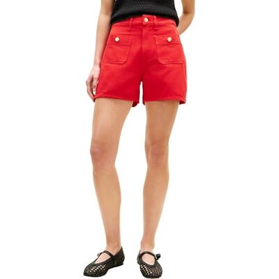 Tommy Hilfiger kvinnors DNM Clr Mini Short Hw WW0WW49579, orange, 32W/Nil Tommy Hilfiger kvinnors DNM Clr Mini Short Hw WW0WW49579, orange, 32W/Nil