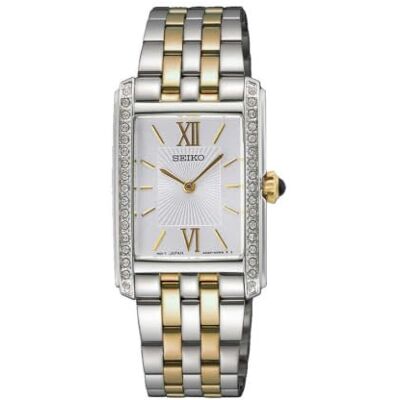Seiko analog kvarts, Silver-guld, 22.7 mm, Armband Seiko analog kvarts, Silver-guld, 22.7 mm, Armband