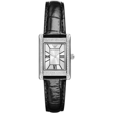 Giorgio Armani damklocka, kvartsurverk och boettstorlek 31 mm med armband i rostfritt stål, läder eller silikon,Rökig svart,32MM Giorgio Armani damklocka, kvartsurverk och boettstorlek 31 mm med armband i rostfritt stål, läder eller silikon,Rökig svart,32MM