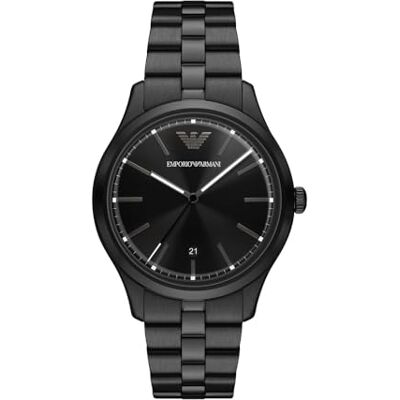 Giorgio Armani herr 41 mm svart klocka i rostfritt stål, AR11736 Giorgio Armani herr 41 mm svart klocka i rostfritt stål, AR11736